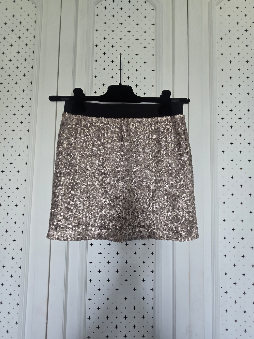 Forever 21 Champagne Sequin Mini Skirt